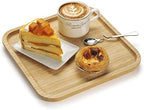 Plates, Square Wood Serving Platter, Wooden Serving Tray, Charcuterie Serving Board, Cheese Board (9.8 inch) in, alternate