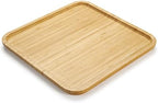 Plates, Square Wood Serving Platter, Wooden Serving Tray, Charcuterie Serving Board, Cheese Board (11.8 inch) in