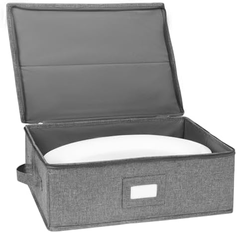 Platter Storage, China Storage Containers Hard Shell 17" x 13" x 6" in Grey