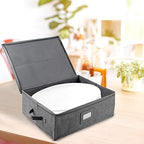 Platter Storage, China Storage Containers Hard Shell 17" x 13" x 6" in Grey, alternate view 6