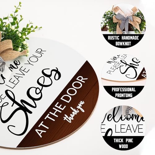 Please Remove Your Shoes Sign for Front Door Please Take Off Your Shoes Sign 12x12 Inch Door Sign Shoes Off Sign, alternate