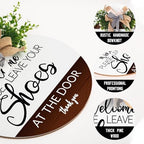 Please Remove Your Shoes Sign for Front Door Please Take Off Your Shoes Sign 12x12 Inch Door Sign Shoes Off Sign, alternate