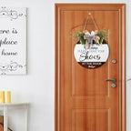 Please Remove Your Shoes Sign for Front Door Please Take Off Your Shoes Sign 12x12 Inch Door Sign Shoes Off Sign, alternate