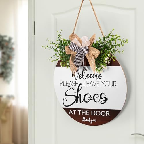 Please Remove Your Shoes Sign for Front Door Please Take Off Your Shoes Sign 12x12 Inch Door Sign Shoes Off Sign, alternate