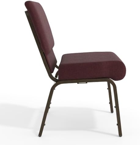 Plum 21" W Stacking Church Chair, 4-Pack, alternate view 6