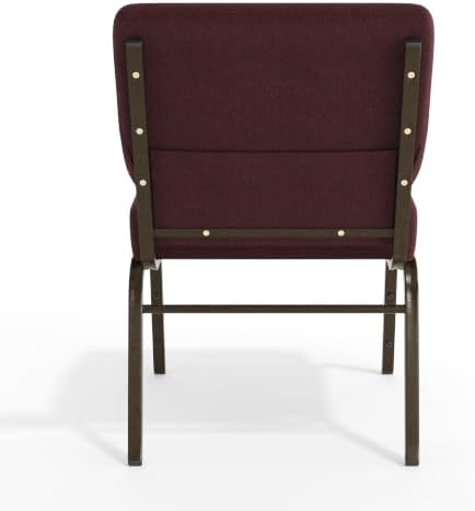 Plum 21" W Stacking Church Chair, 4-Pack, alternate view 7