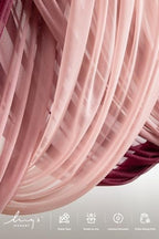 Plum Wedding Arch Flowers with Drapes, Plus in Prpl-deep Plum, alternate view 4