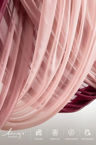 Plum Wedding Arch Flowers with Drapes, Plus in Prpl-deep Plum, alternate view 4