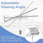 Podium Stand, Lecterns & Podiums, Acrylic Podium, Portable Podium Stand, Adjustable Angles with Metal Base, alternate view 3