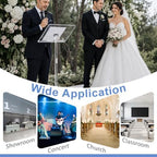 Podium Stand, Lecterns & Podiums, Acrylic Podium, Portable Podium Stand, Adjustable Angles with Metal Base, alternate view 7
