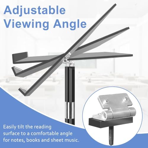 Podium Stand, Lecterns & Podiums, Acrylic Podium, Portable Podium Stand, Adjustable Angles with Metal Base, alternate view 3