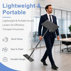 Podium Stand, Lecterns & Podiums, Acrylic Podium, Portable Podium Stand, Adjustable Angles with Metal Base, alternate view 5