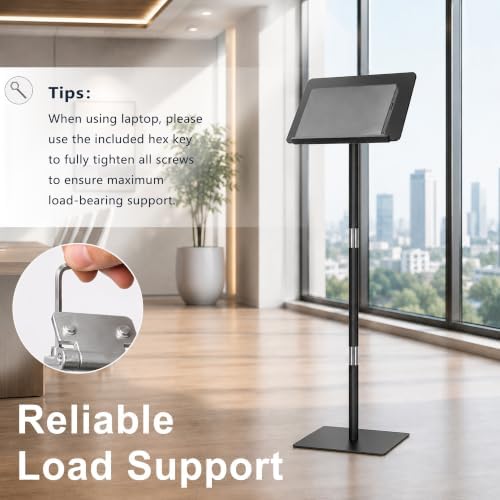 Podium Stand, Lecterns & Podiums, Acrylic Podium, Portable Podium Stand, Adjustable Angles with Metal Base, alternate view 6