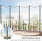 Poles for Outdoor String Lights, Metal Light Poles for Outside(4 Pack), alternate view 3
