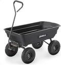 Poly Dump Cart, 600 lb. Capacity, 4 Cu ft, Quick Release Dump