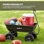 Poly Dump Cart, 600 lb. Capacity, 4 Cu ft, Quick Release Dump, alternate view 6
