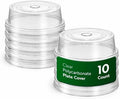 Polycarbonate Plate Cover - 10 Count 8.46 x 8.46 x 2.75 Inches - Heat-Retentive Round Meal Service Cover