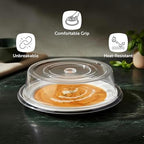 Polycarbonate Plate Cover - 10 Count 8.46 x 8.46 x 2.75 Inches - Heat-Retentive Round Meal Service Cover, alternate view 4