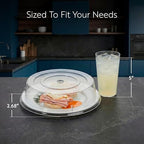 Polycarbonate Splatter - 10 Pack - Cater Tek 11 in Food Lid, Easy Grip, Dishwasher Safe, Shatterproof, Freeze, alternate view