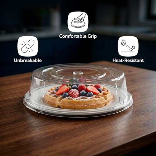 Polycarbonate Splatter - Cater Tek 11 in Food Lid, Easy Grip, Dishwasher Safe, Shatterproof, Freeze Safe - Plate, alternate