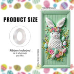 Pompom Bunny Easter Door Cover 35x71 Inches Polyester in 35x71 Inches, alternate view 3