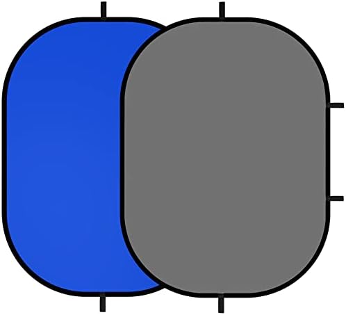 Pop Up Backdrop Collapsible Background 2-in-1 Backdrop, Blue Grey