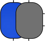 Pop Up Backdrop Collapsible Background 2-in-1 Backdrop, Blue Grey