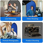 Pop Up Backdrop Collapsible Background 2-in-1 Backdrop, Blue Grey, alternate view 6
