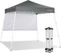 Pop Up Canopy Tent Beach Canopy with One Sidewall, 7.2x7.2ft Base/6x6ft Top Portable Backpack, Oversize