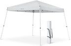 Pop Up Canopy Tent, Quick Assembly, Adjustable Height, UV Protection, 10ft x 10ft, White in White