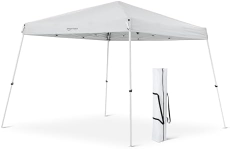Pop Up Canopy Tent, Quick Assembly, Adjustable Height, UV Protection, 10ft x 10ft, White in White