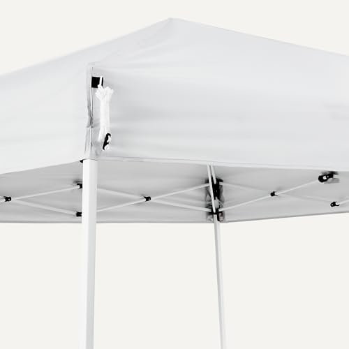 Pop Up Canopy Tent, Quick Assembly, Adjustable Height, UV Protection, 10ft x 10ft, White in White, alternate view 4
