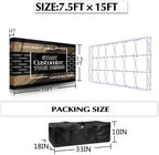 Pop Up Display Tension Fabric Banner with Collapsible Aluminum Frame (Pop-Up Display (Frame+Banner),15×7.5 FT), alternate