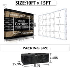 Pop Up Display Tension Fabric Banner with Collapsible Aluminum Frame (Pop-Up Display (Frame+Banner),15×10 FT) in, alternate