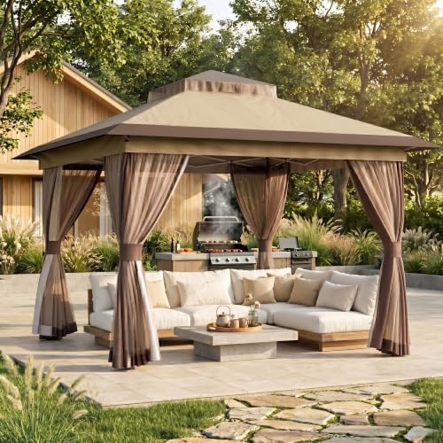 Pop Up Gazebo 11'x11' with Double Ventilated Roof, alternate view 3