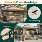 Pop Up Gazebo 11'x11' with Double Ventilated Roof, alternate view 7
