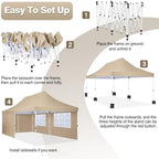 Pop up Gazebo 3m x 6m with 4 Removable Sides, Event Shelter Tent with a Carry Bag for Parties, Wedding &, alternate view 5
