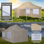Pop up Gazebo 3m x 6m with 4 Removable Sides, Event Shelter Tent with a Carry Bag for Parties, Wedding &, alternate view 6