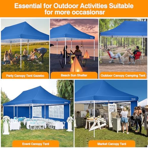 Pop up Gazebo 3m x 6m with 4 Removable Sides, Event Shelter Tent with a Carry Bag for Parties, Wedding &, alternate view 2