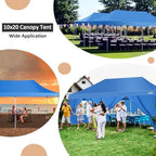 Pop up Gazebo 3m x 6m with 4 Removable Sides, Event Shelter Tent with a Carry Bag for Parties, Wedding &, alternate view 5