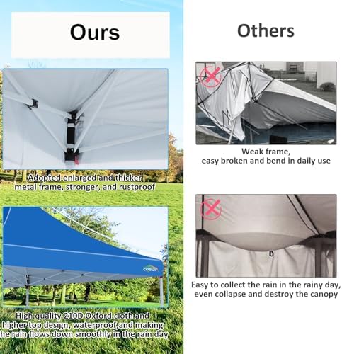 Pop up Gazebo 3m x 6m with 4 Removable Sides, Event Shelter Tent with a Carry Bag for Parties, Wedding &, alternate view 6