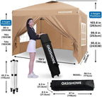 Pop-up Gazebo Instant Portable Canopy Tent 10'x10', with 4 Sidewalls, Windows, Wheeled Bag, for, alternate view 6