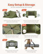 Pop up Gazebo Screen Tent, 10 x 10 ft Large 6-Sided Camping Canopy Tent with Removable Top & Carry Bag, alternate view 6