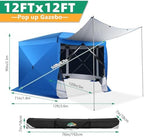 Pop Up Gazebo Starry Sky Screen Tent Screen House with a mesh top for Camping, 12x12 Screen Room with Mosquito, alternate