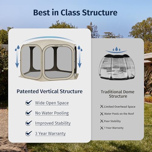 Pop up Screen Tent with Mosquito Netting, Portable Screen House Canopy Shelter, 10 x 10 FT Instant Screen Gazebo, alternate