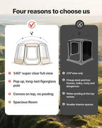 Pop up Sports Tent, 8 Sizes Optional Clear Bubble Tent for 1-6 Person, Waterproof Outdoor Pod with Floor Mat &, alternate