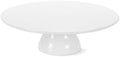 Porcelain Cake Stand, 12 Inch Round Cake Stand Display, White in White