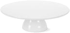 Porcelain Cake Stand, 12 Inch Round Cake Stand Display, White in White