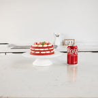 Porcelain Cake Stand, Round Dessert Stand, Cupcake Stand - Wedding and Birthday Decorating Cake Pedestal Stand, alternate