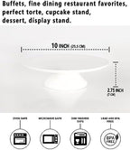 Porcelain Cake Stand, Round Dessert Stand, Cupcake Stand - Wedding and Birthday Decorating Cake Pedestal Stand, alternate